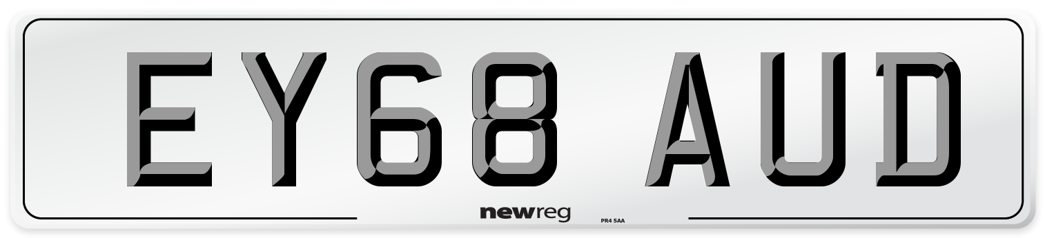 EY68 AUD Number Plate from New Reg